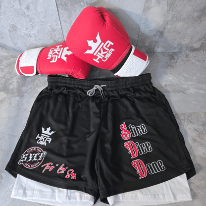 Support Your Local Fighter Tony Loco Soto Signature “Slice. Dice. Done.” 2-in-1 Workout Shorts