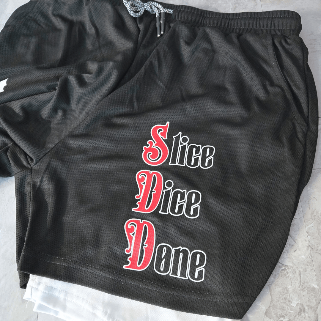 Support Your Local Fighter Tony Loco Soto Signature “Slice. Dice. Done.” 2-in-1 Workout Shorts