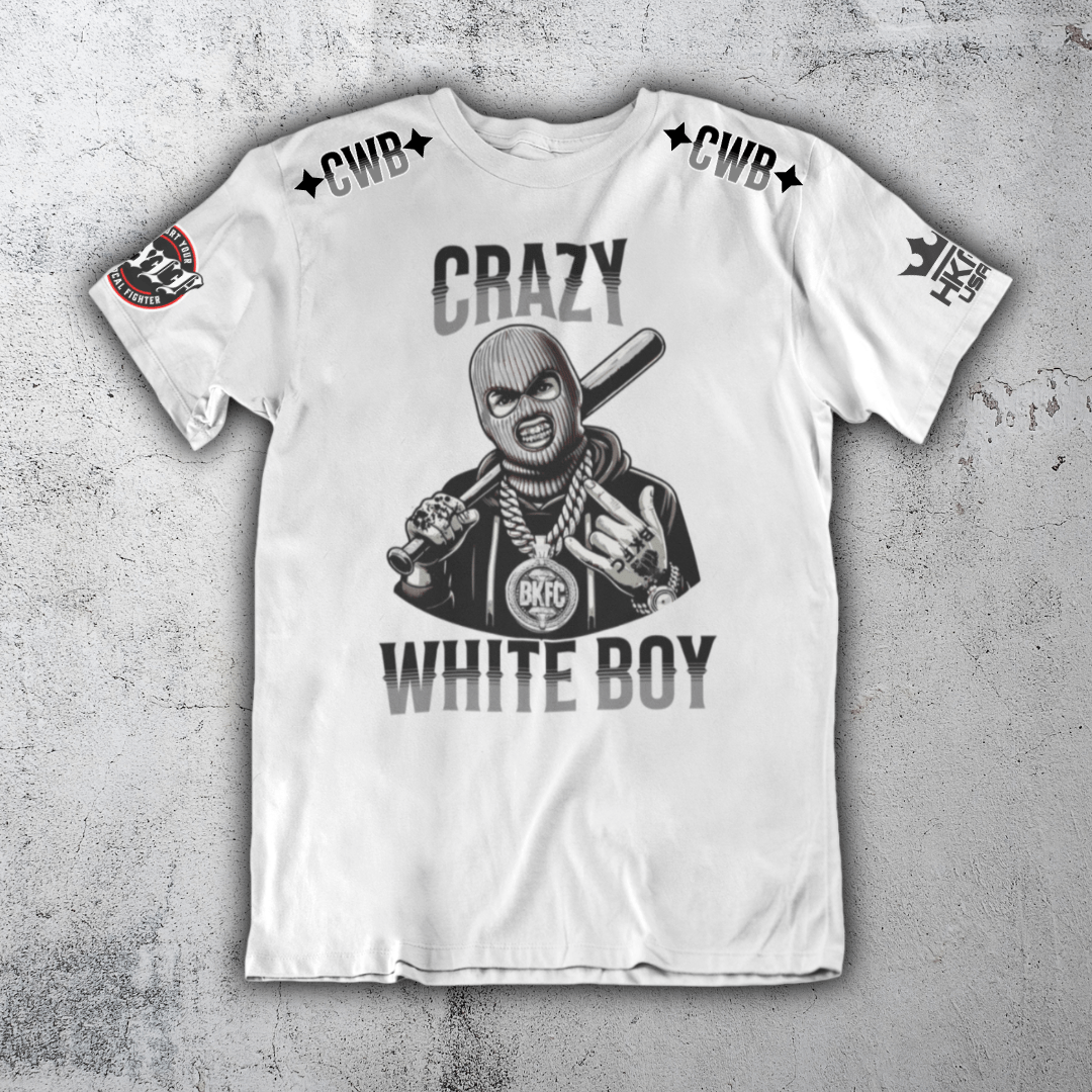 Support Your Local Fighter tshirt Crazy White Boy White T-shirt